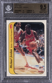 1986-87 Fleer Stickers #8 Michael Jordan - BGS GEM MINT 9.5